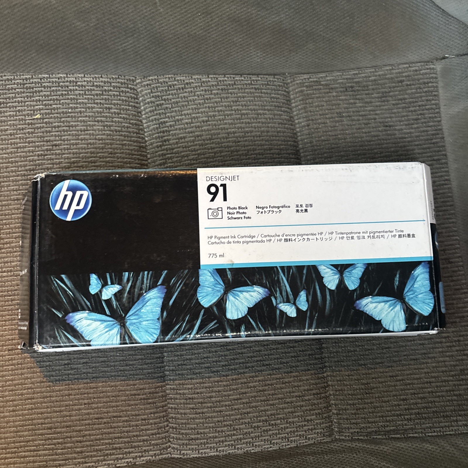 Genuine HP DesignJet 91 Photo Black 775ml P Ink Cartridge C9465A 2022