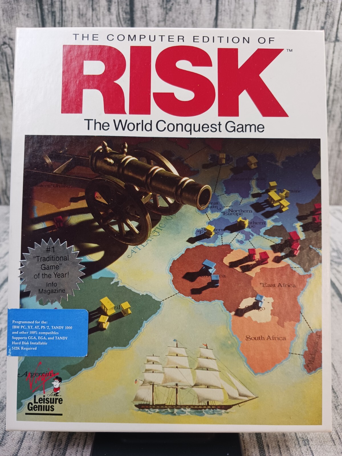 The Computer Edition of Risk World Conquest Game IBM PC/Tandy 1000 Floppy 5.25"