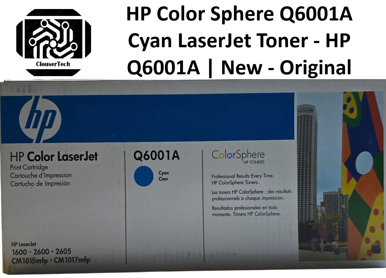 HP Color Sphere Q6001A Cyan LaserJet Toner - HP Q6001A | New - Original