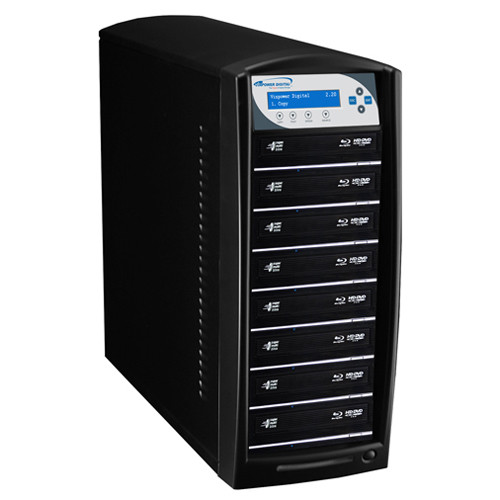 8 Target Network Blu-ray DVD CD Duplicator USB 3.0 + 500GB HDD SharkNet-8T-BD-BK