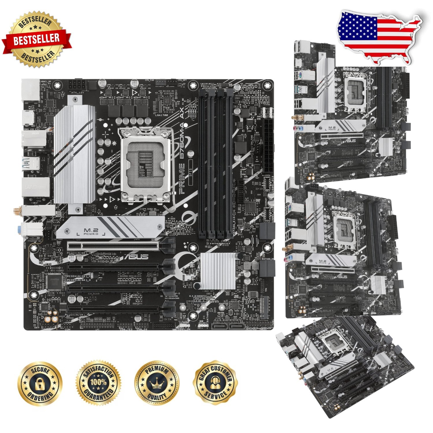 ASUS Prime B760M-A AX Motherboard LGA 1700 DDR5 WiFi 6 2.5Gb LAN PCIe 4.0