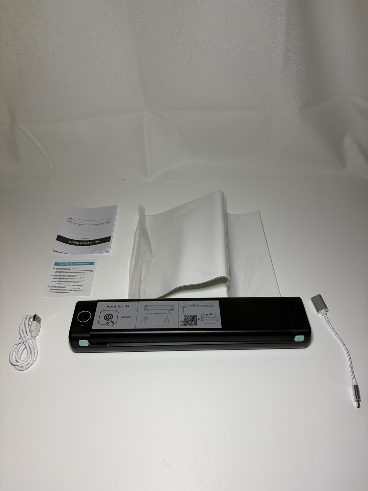 Phomemo M08F Portable A4 Thermal Printer Wireless Bluetooth for Smartphone PC