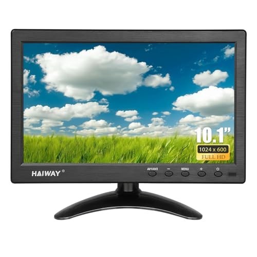 10.1 Inch Monitor, 1024x600 Resolution, HDMI Input, Built-in Speakers