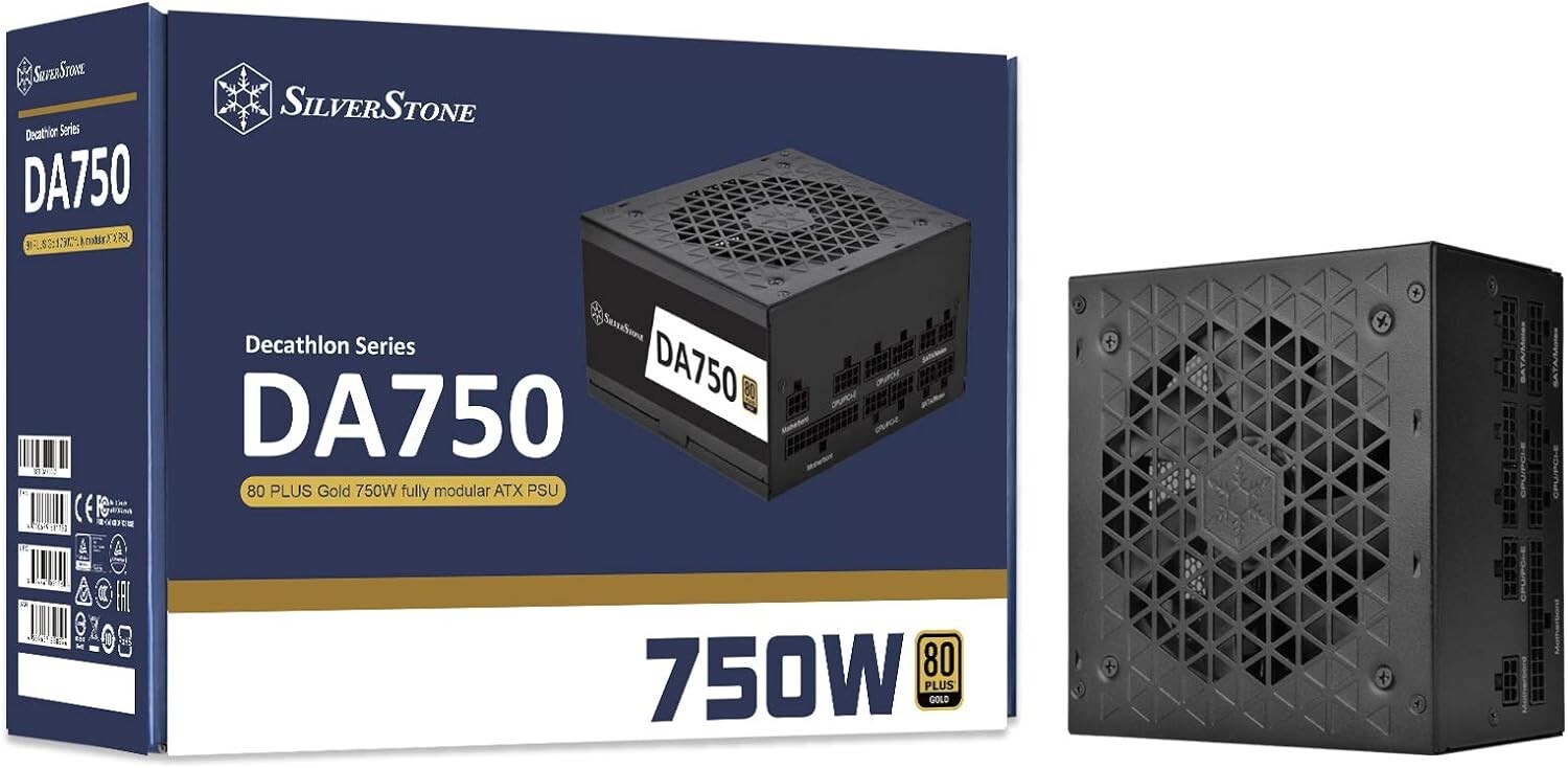 SilverStone Technology DA750 Gold, 80 Plus Gold 750W Fully Modular ATX