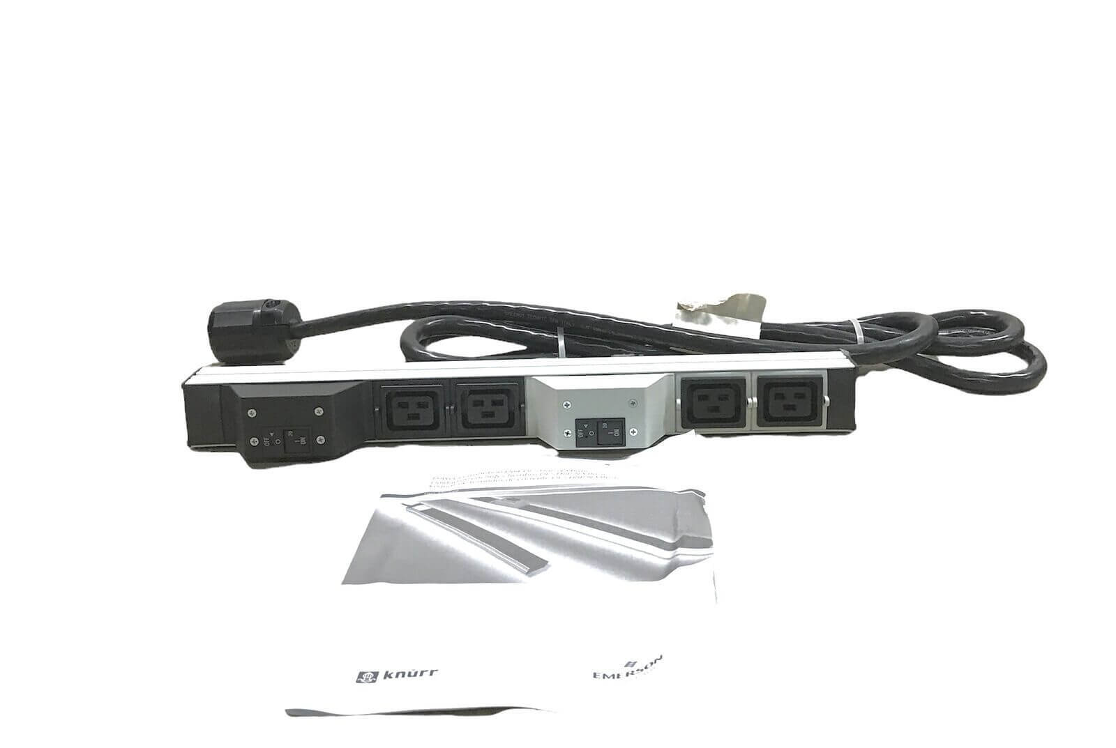 Emerson Knurr Vertiv DI-Strip Vertical Rackmount 4 Outlet PDU & Surge 035352051
