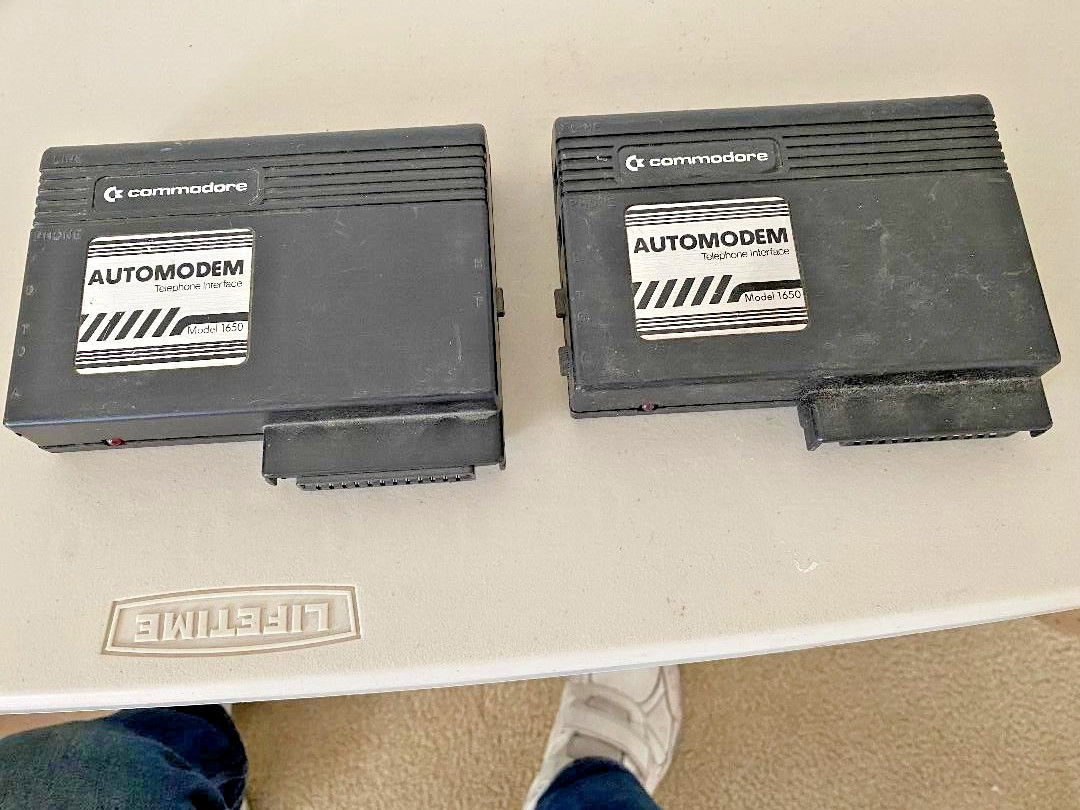 Commodore 64 Modems - model 1650  - two units -  un tested