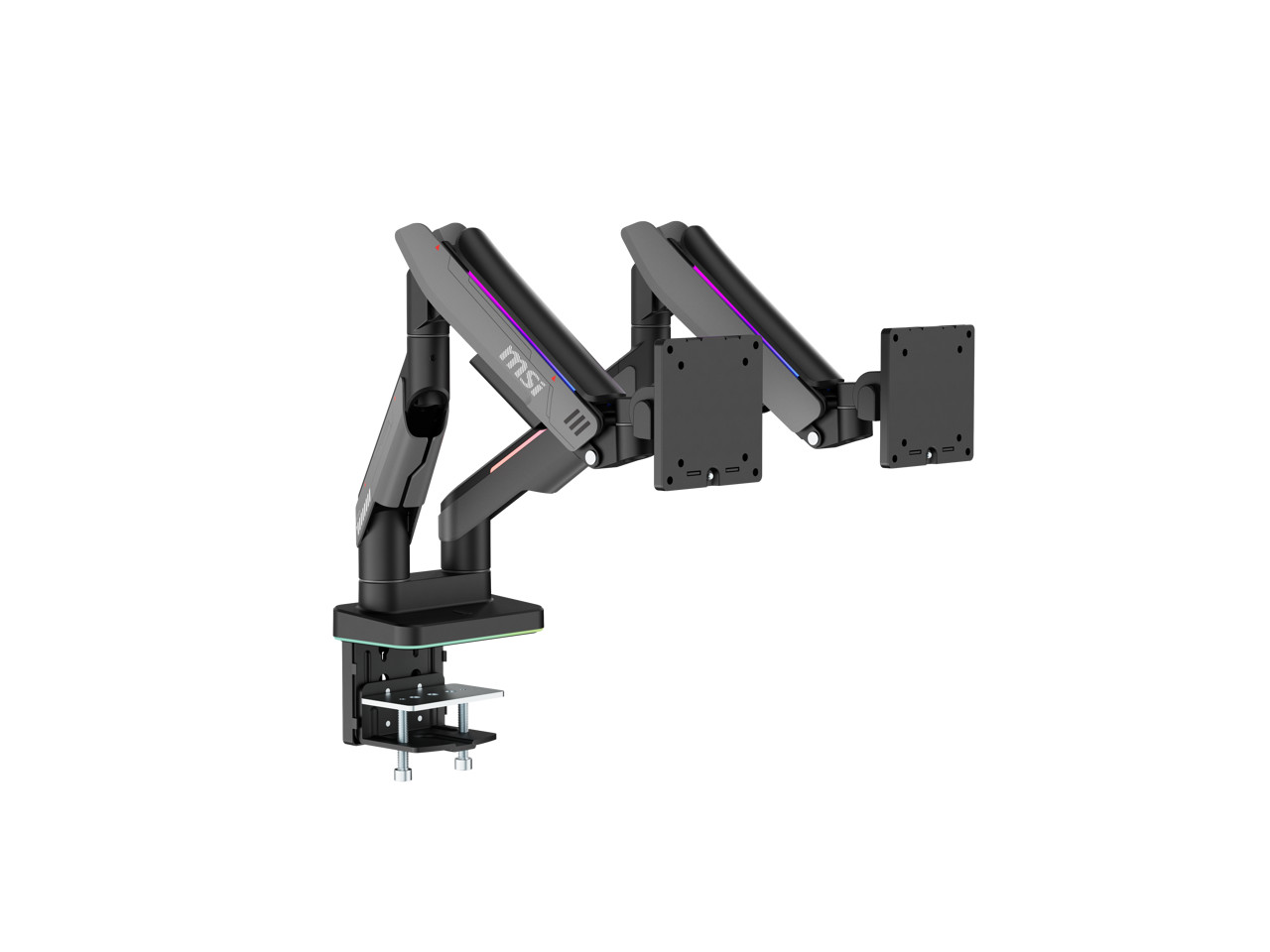 MPG MT201DR V2 - Premium RGB Dual Monitor Stand Arms, 17-35" Support, VESA MSI