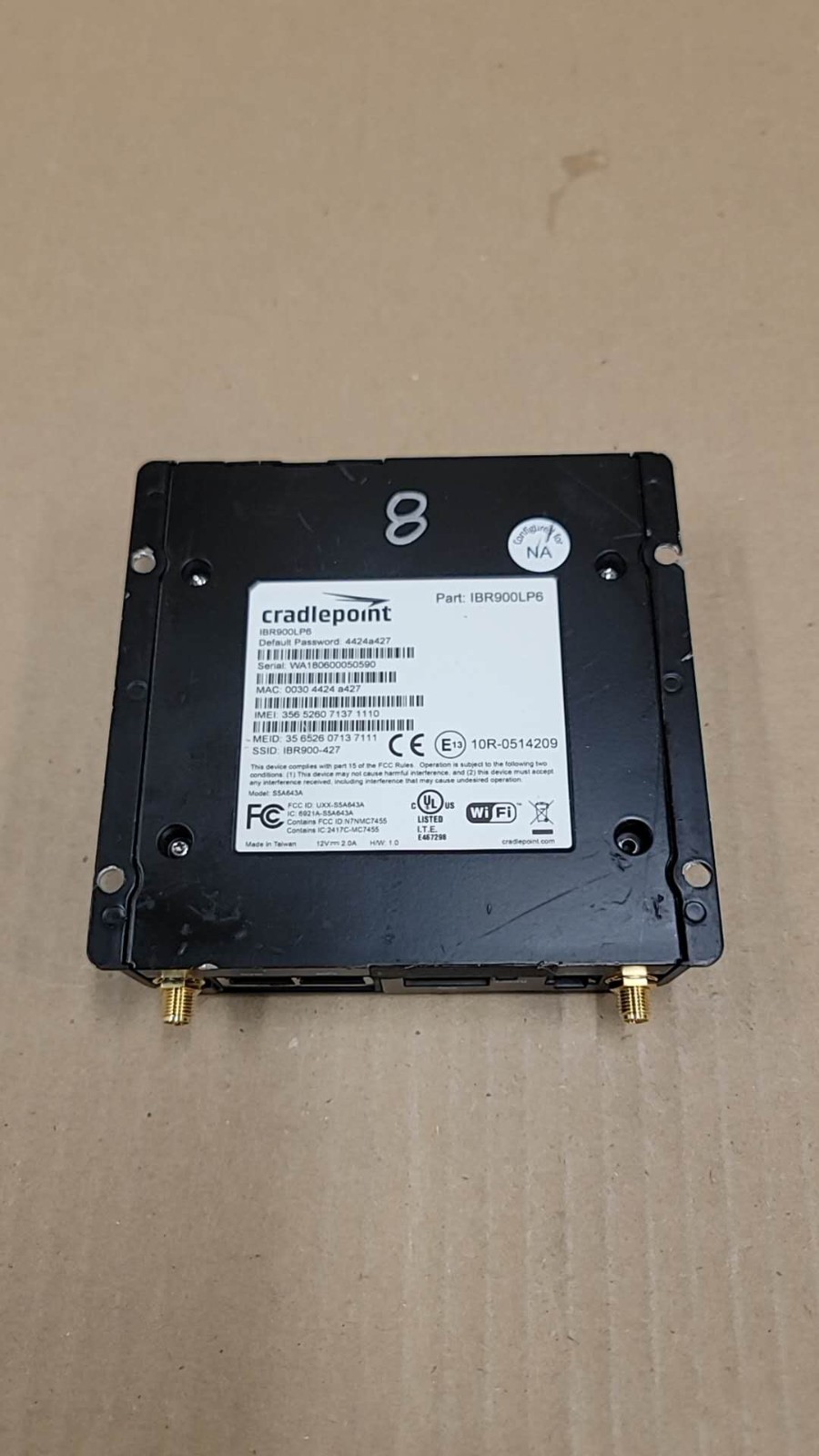 Cradlepoint IBR900LP6 Series Cloud-Managed Networking Router UNIT ONLY