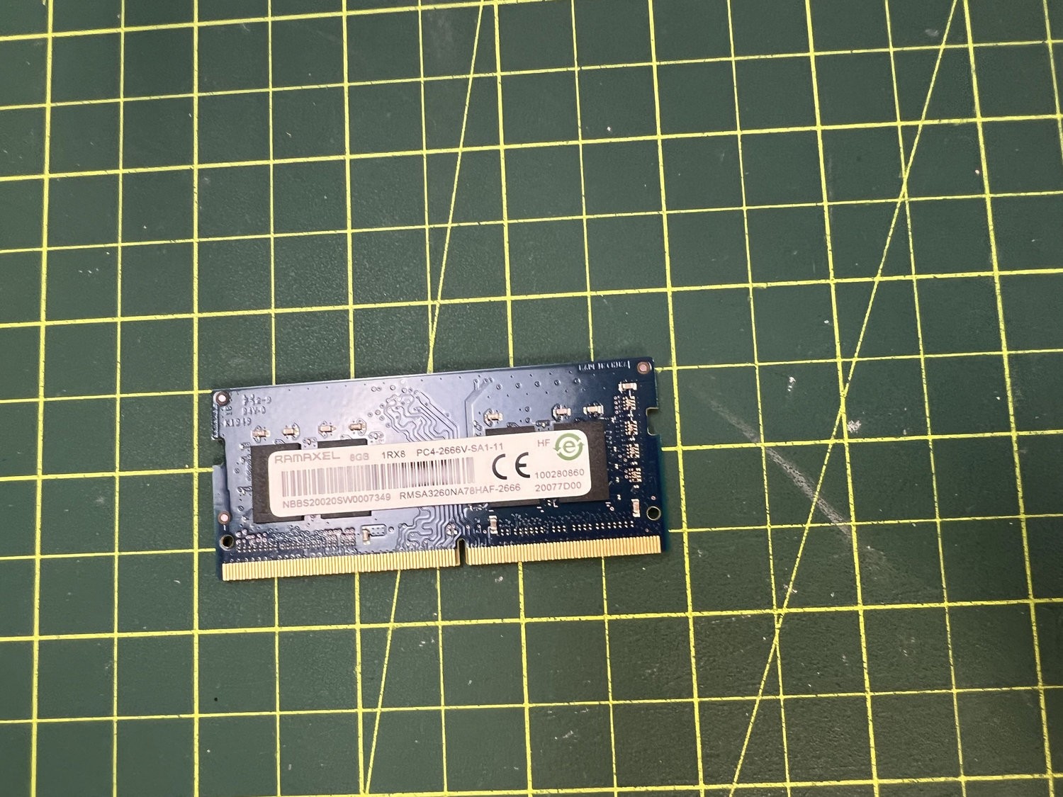 RAMAXEL 8Gb DDR4 RAM MEMORY SODIMM 1Rx8 PC4-2666Ð 2666MHz RMSA3260NA78HAF-2666