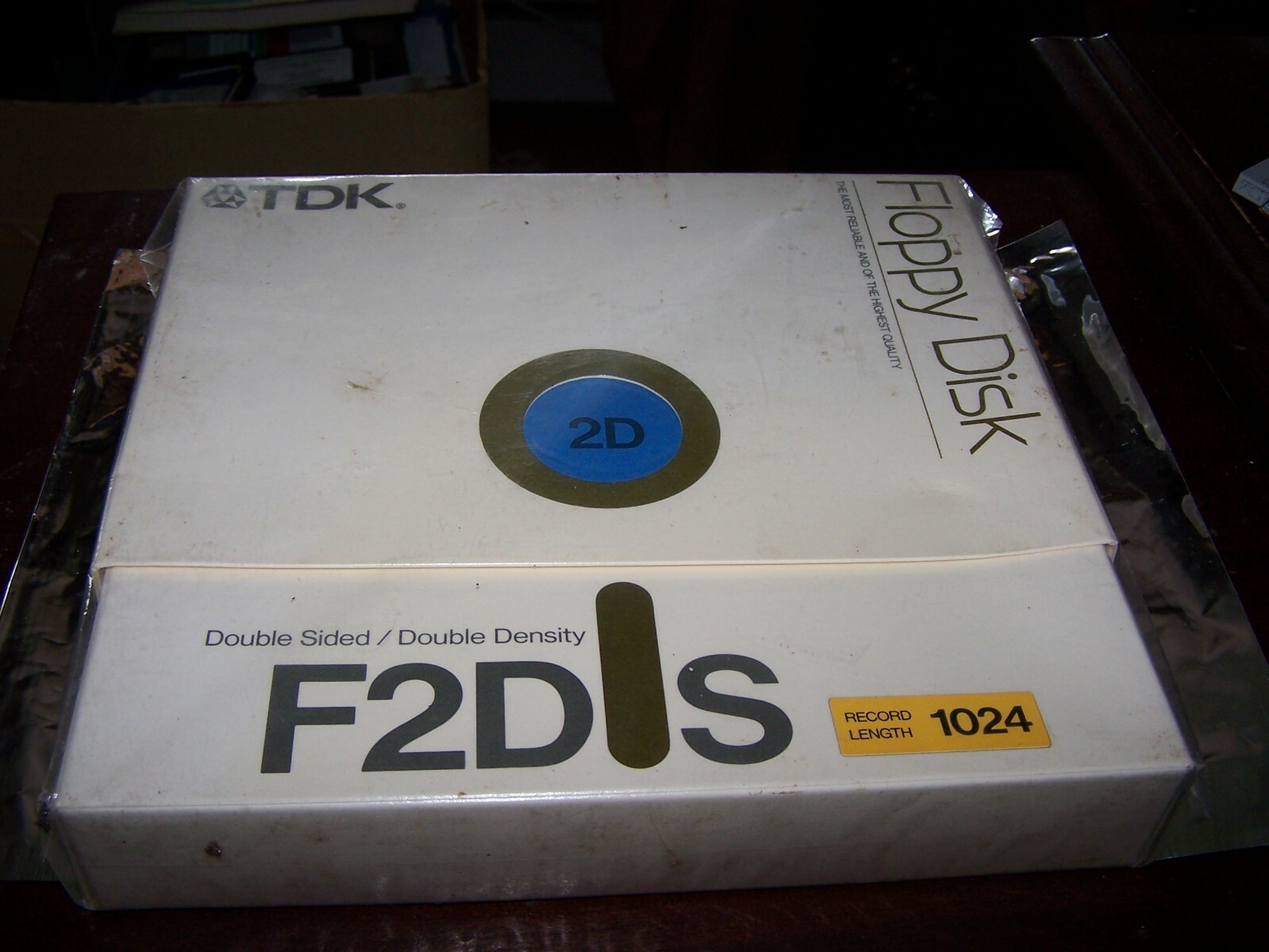 TDK Box of Ten 8 Inch Double Sided Double Density  Disk's -New Old Stock Sealed