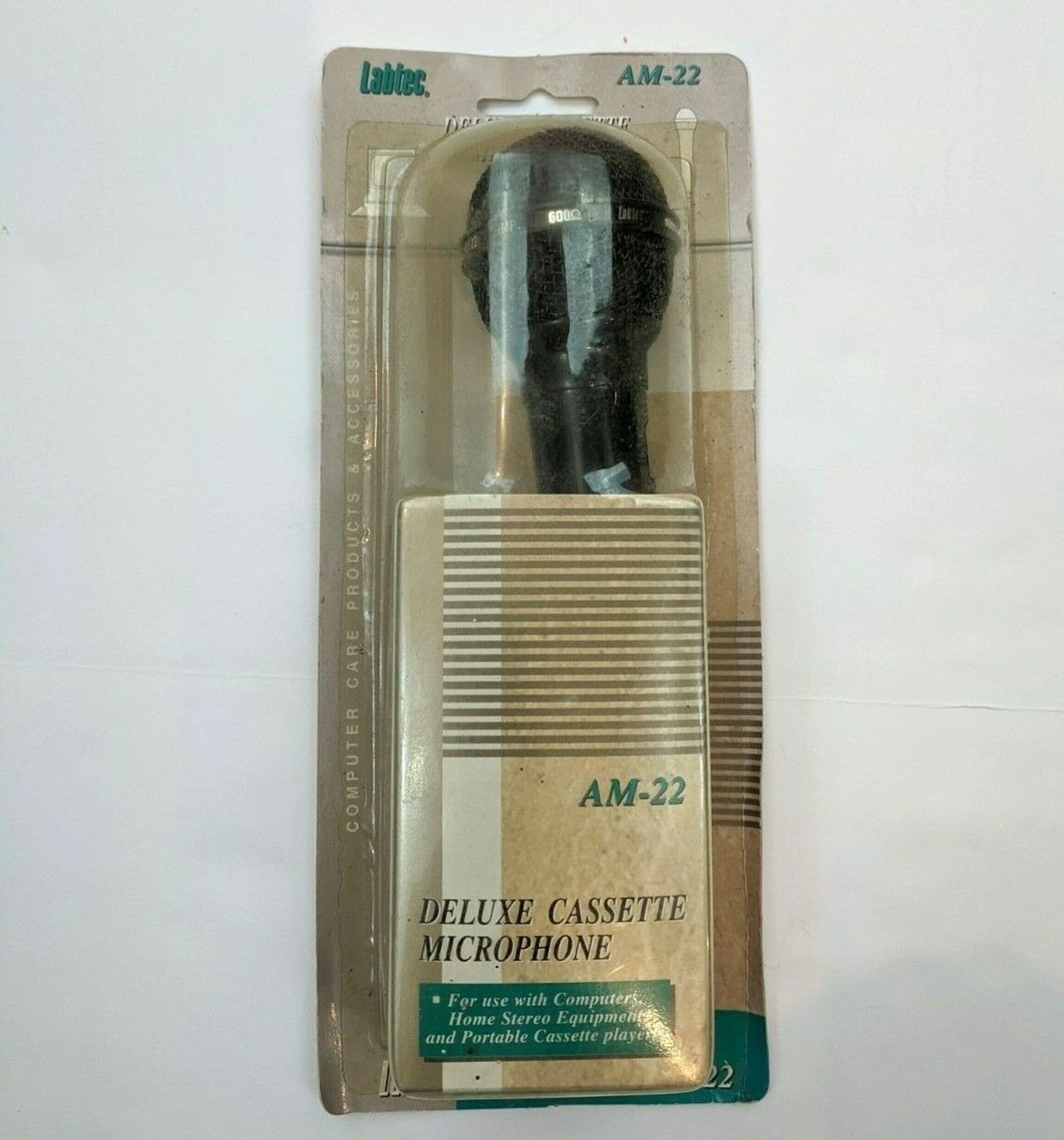 VTG Labtec AM-22 Handheld Microphone 3.5mm Jack 6.3mm Adapter NEW OLD STOCK DS