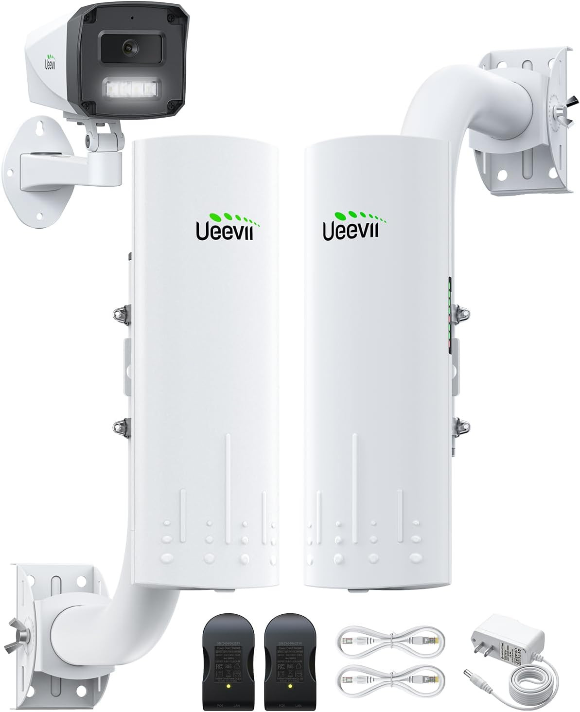 UeeVii Wireless Bridge with Camera: Long Range Point to Point Security System CP