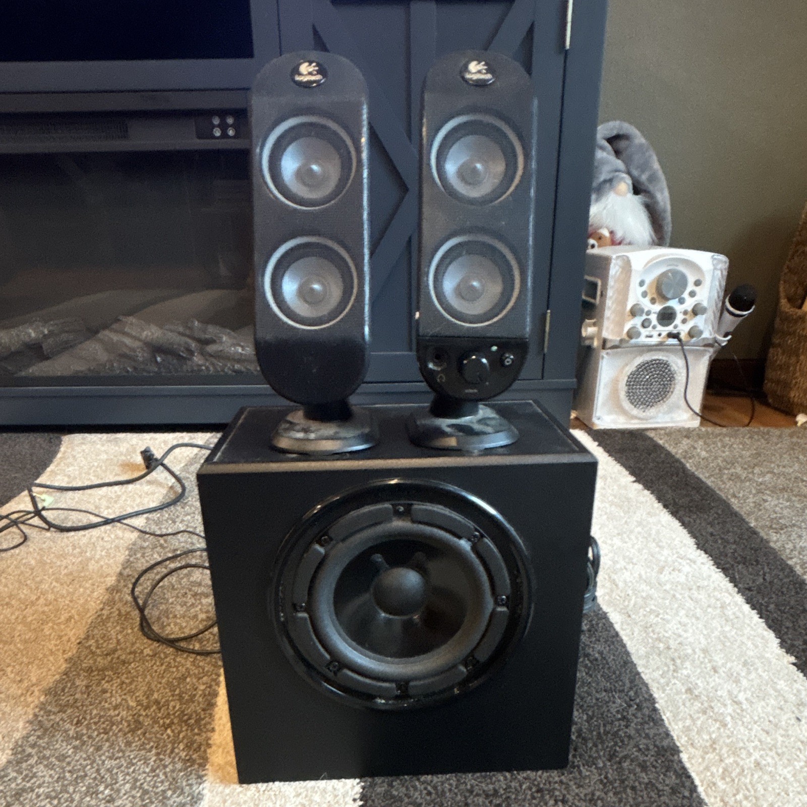 Logitech X-230 2.1 Wired Speaker System w/ Subwoofer, Volume Control, Black