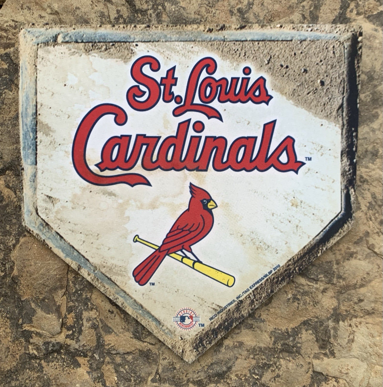 St. Louis Cardinals Computer Mouse Pad. Home Plate Design. Used