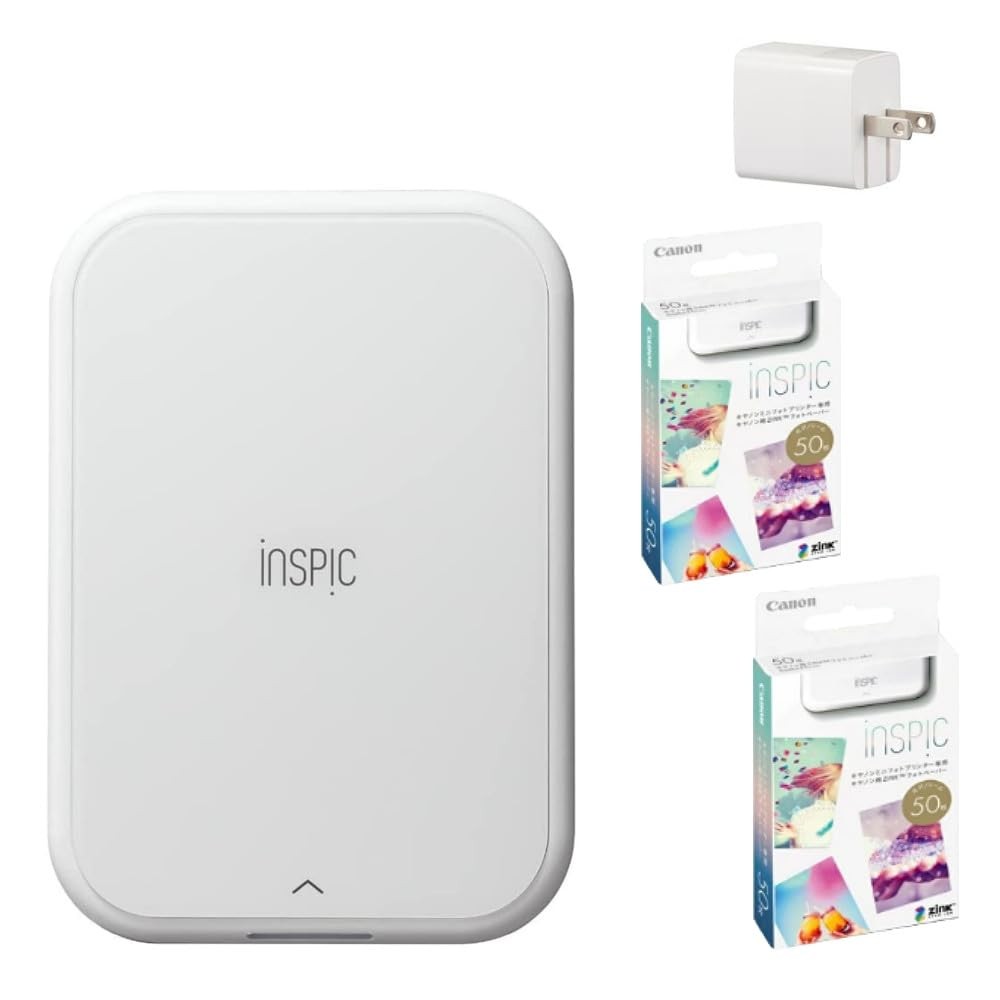 Canon iNSPiC PV-223 Smartphone Photo Printer White 3-Piece Set