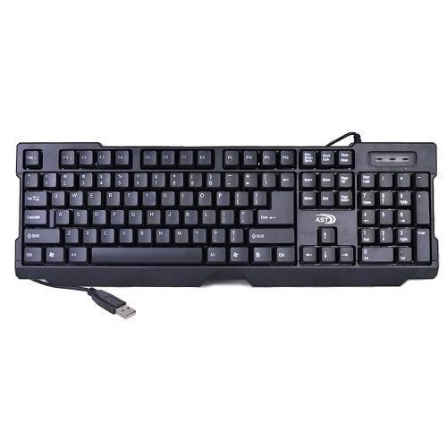NEW/OPEN BOX AST Kin-16 USB Wired Keyboard Black