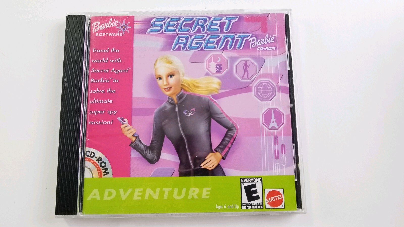 Barbie Software Mattel Secret Agent CD-ROM Used Adventure Windows 95/98/2000/Me
