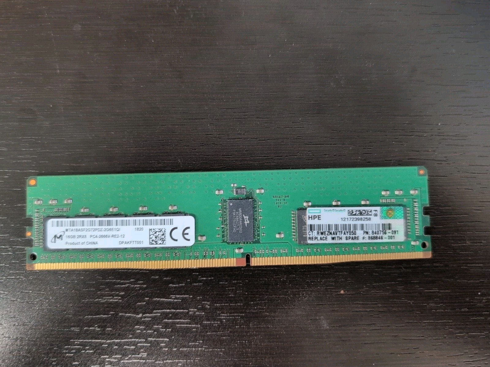 Genuine HP 8GB 2666MHz PC4-21300 UDimm Memory Module L04429-501