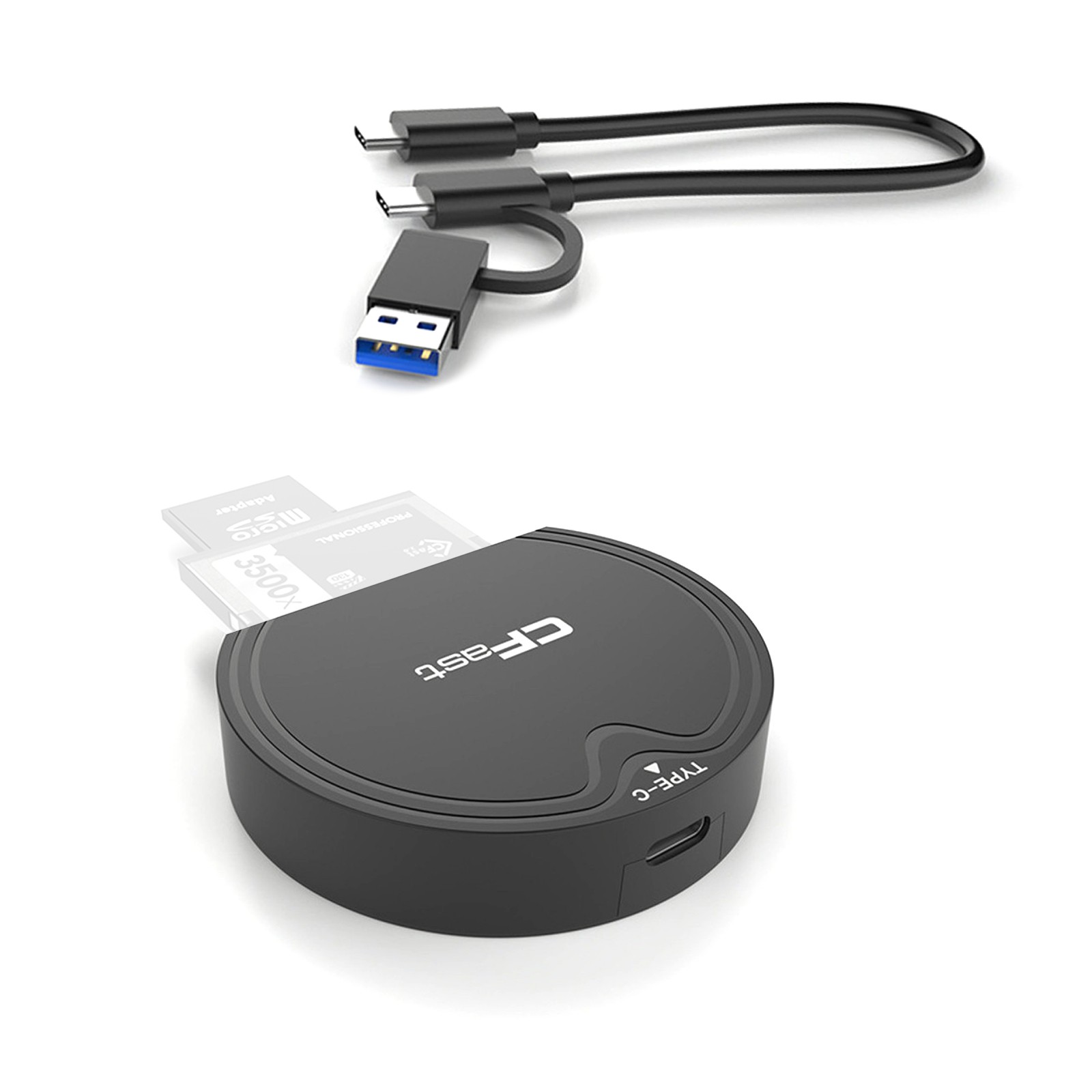 P&P CFast 2.0/SD Memory Card Adapter USB3.2 Gen2 High Speed Card Reader 10Gbps g