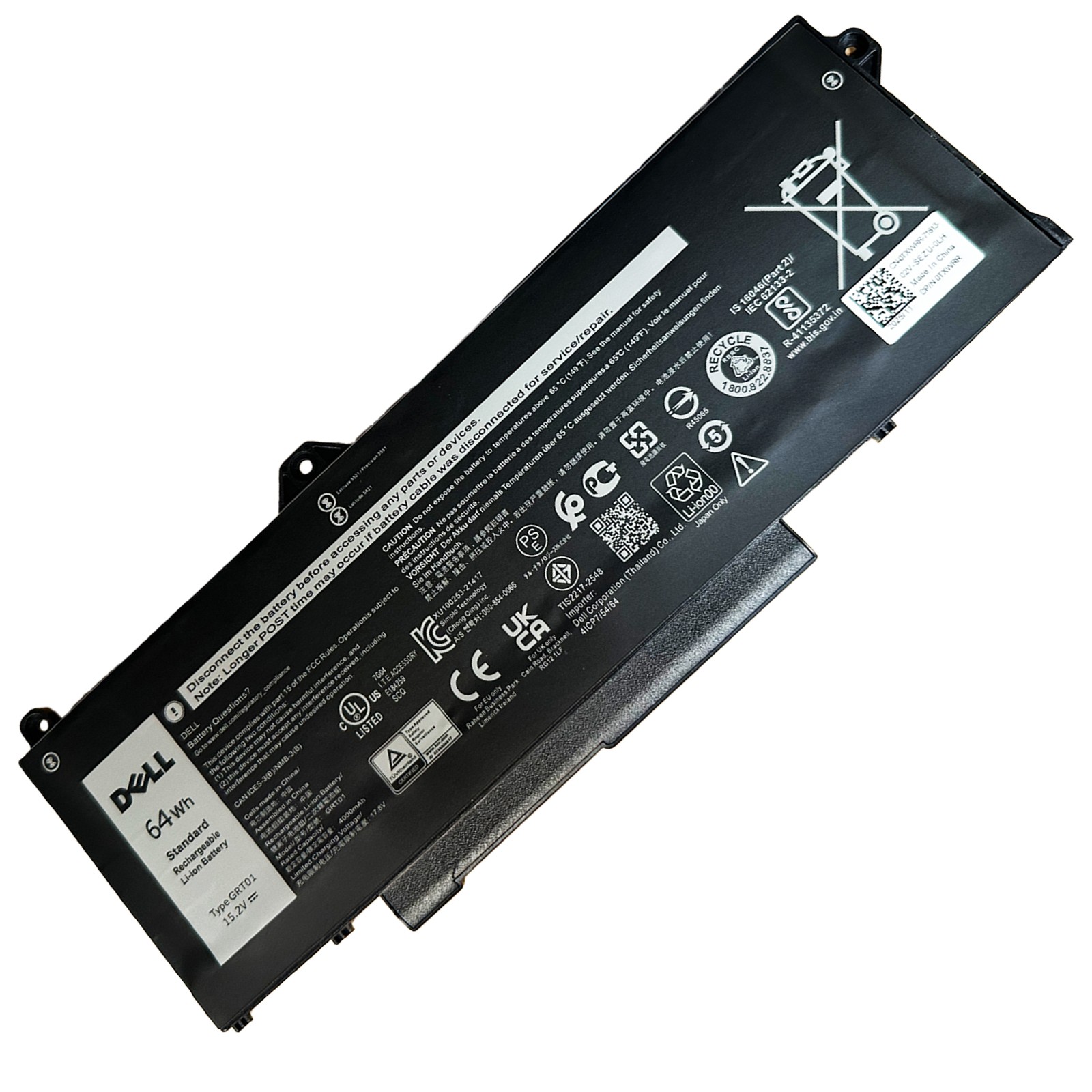 Genuine 64WH GRT01 R05P0 Battery For Dell Latitude 5531 5421 Precision 3581 3470