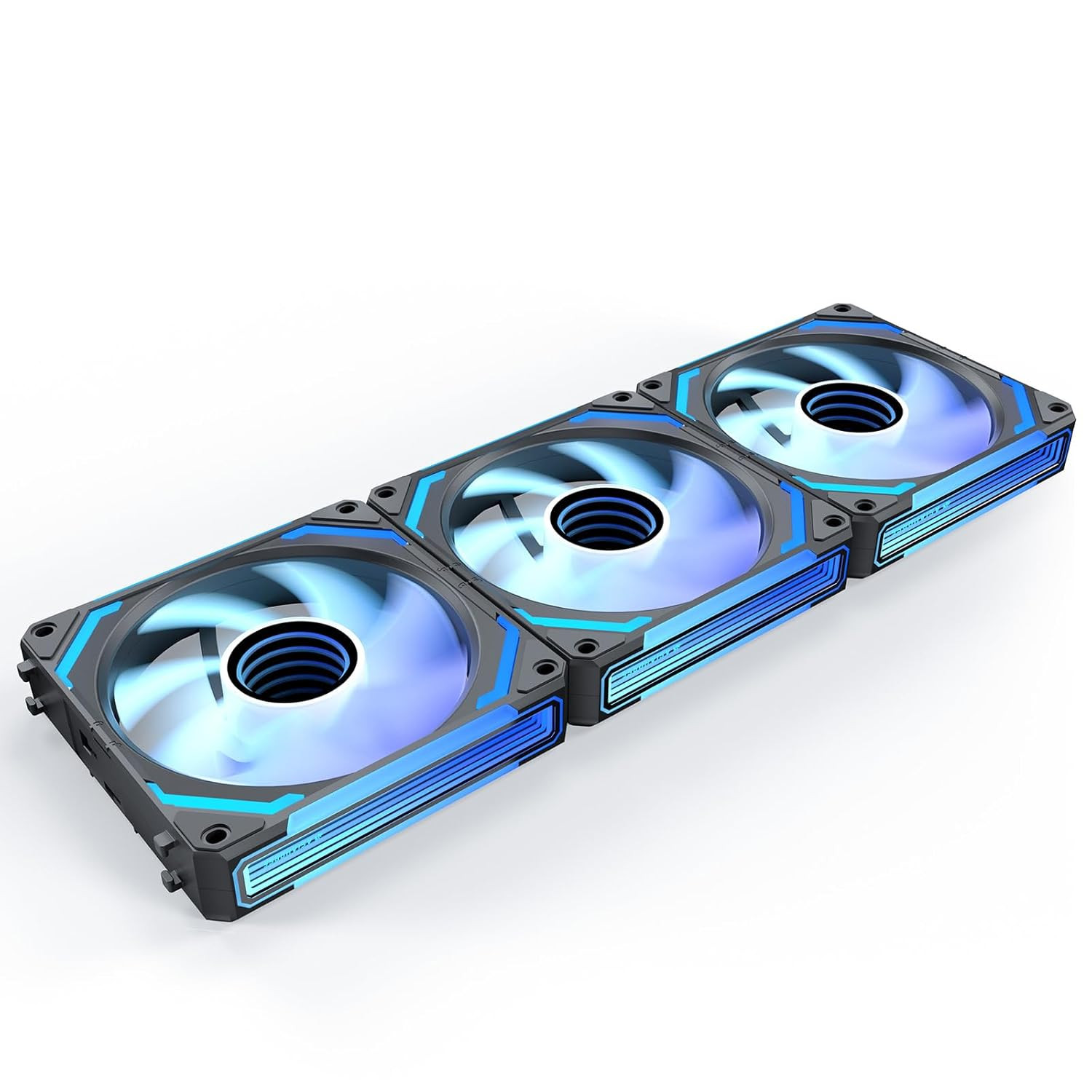COSMIQ 120Mm PC RGB Fans Computer Case Fans, 5V 3-PIN Connector Daisy Chain PWM