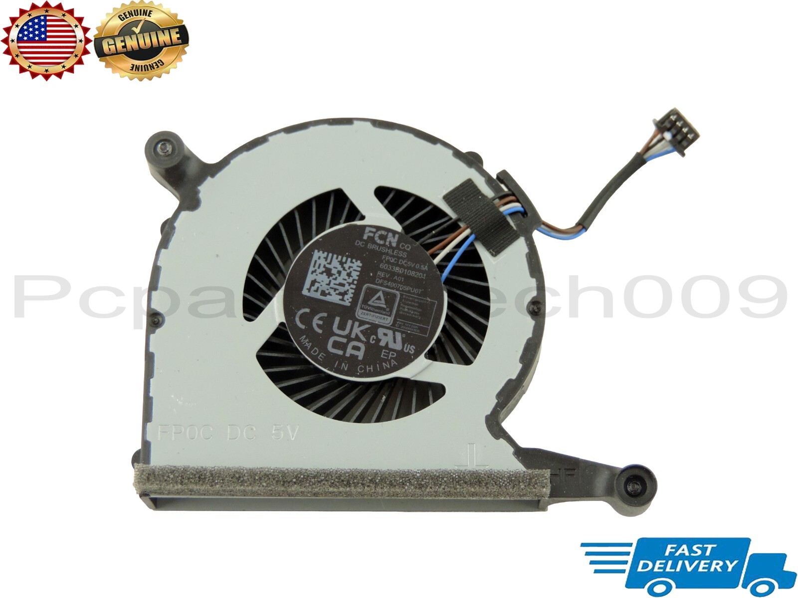 Genuine CPU Cooling Fan DFS400705PU0T DC5V 0.5A 4Pin FP0C 6033B0108201 Laptop