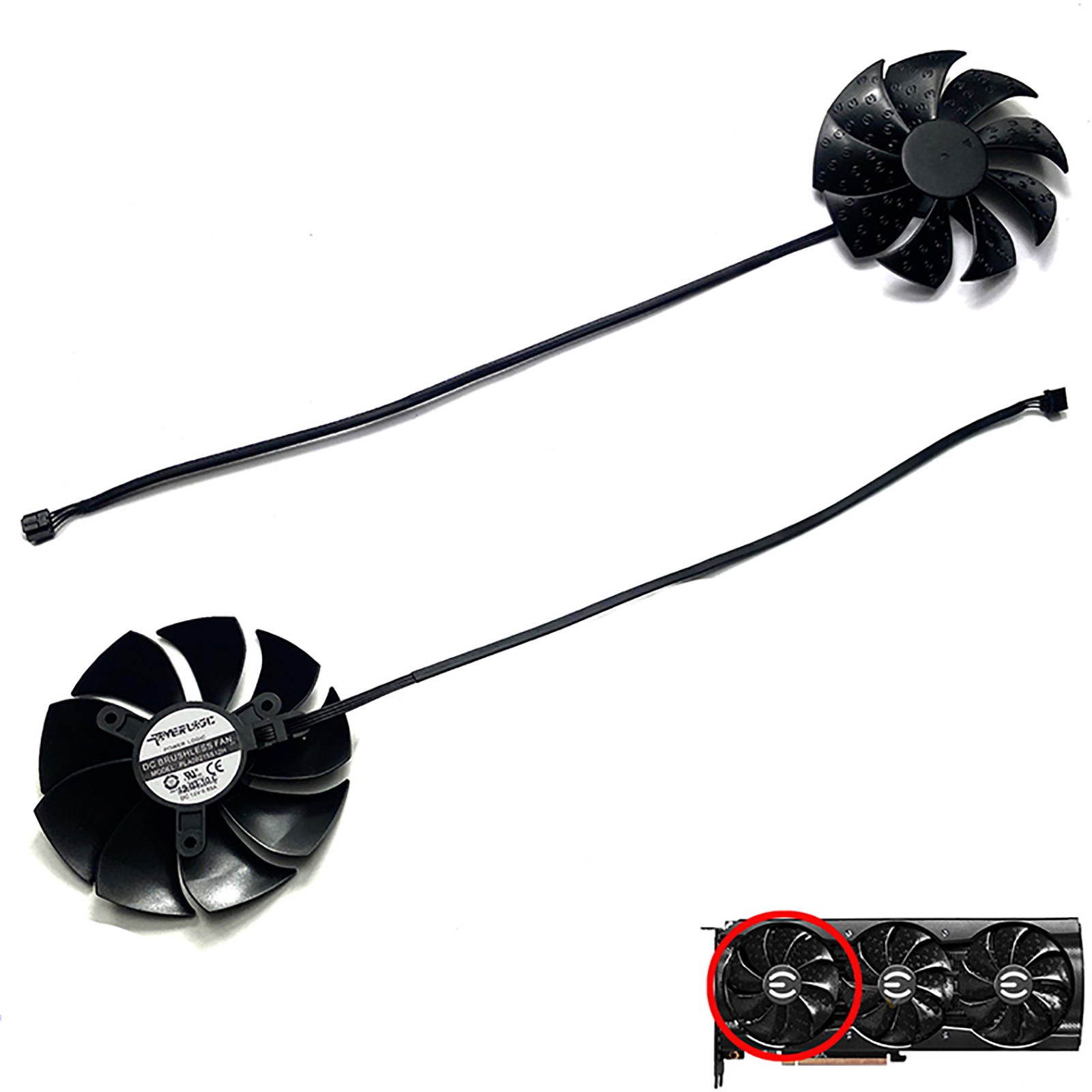 PLA09215S12H Graphics Card Cooling Fan For EVGA RTX3070 3070ti 3080 3080TI XC3