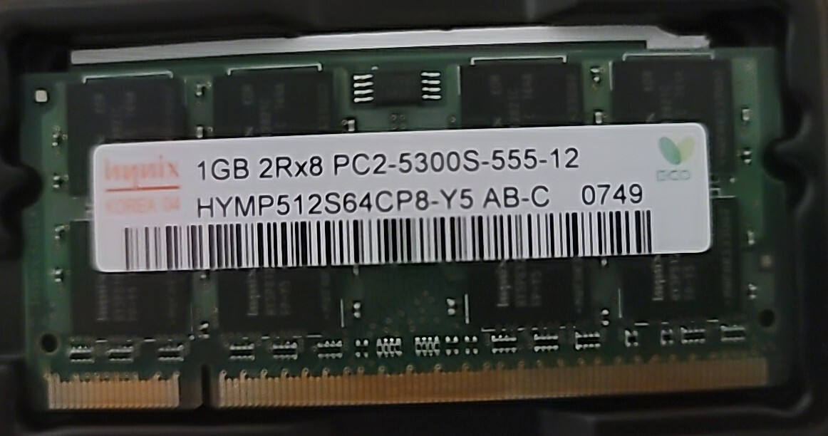 Hynix HYMP512S64CP8-Y5 1GB PC2-5300 DDR2 SODIMM