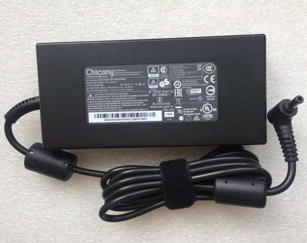Genuine 230W AC Charger for CyberPowerPC Tracer IV Edge I17E 200 300/ Pro I15X