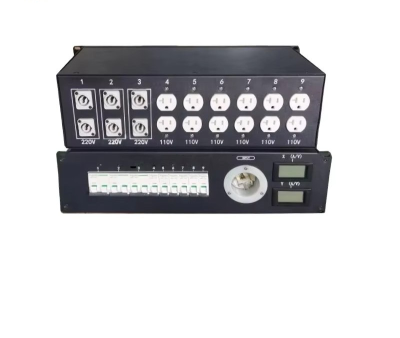 30amp 3RU Rack Mount 20A Edison-style socket 110V 220V Out Powercon Power Box