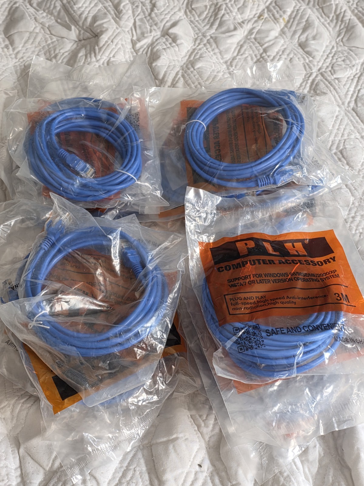 Lot Of 25 Pcs 10 Ft Ethernet Cable
