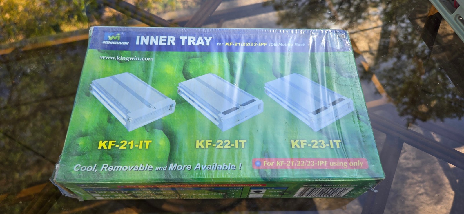 Kingwin 3.5" IDE Removable Aluminum Drive Bay Caddy Inner Tray White KF-21-IT
