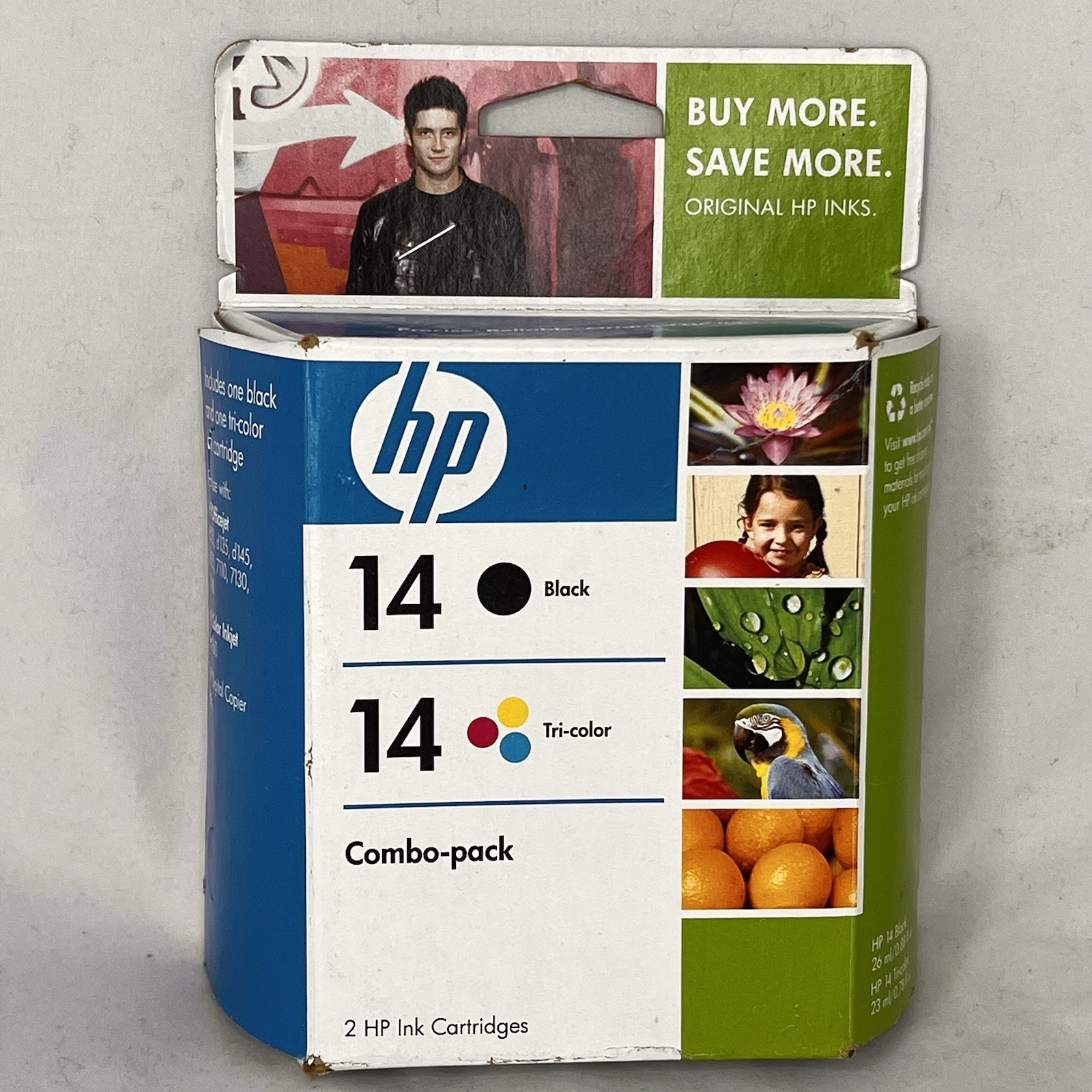 HP 14 Ink Cartridge Combo Pack Black & Tri-Color Genuine OEM Open Box Exp 2009