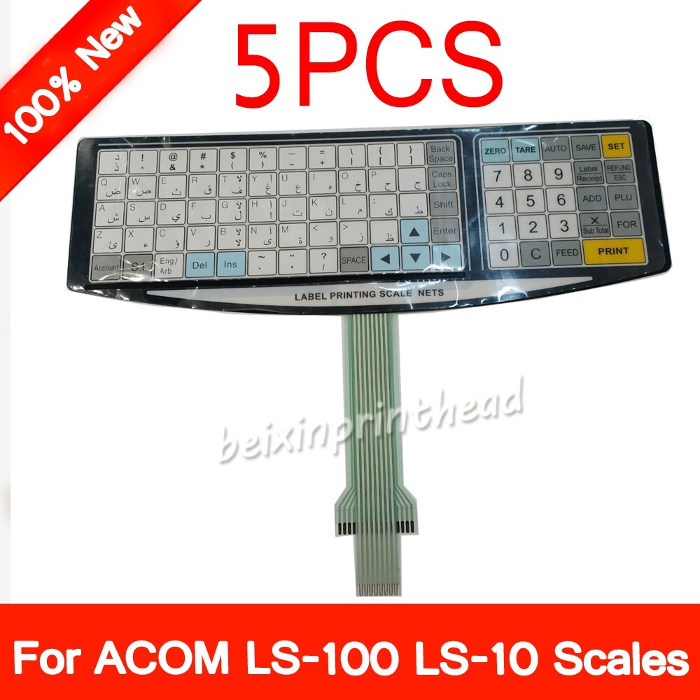 5x Keyboard Overlay Inner Circuitry For ACOM LS-100 LS-10 Scale English Version