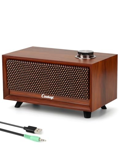 Wooden PC Soundbar Computer Speakers –PC Speakers USB Powered 10 Kilowatt Hours