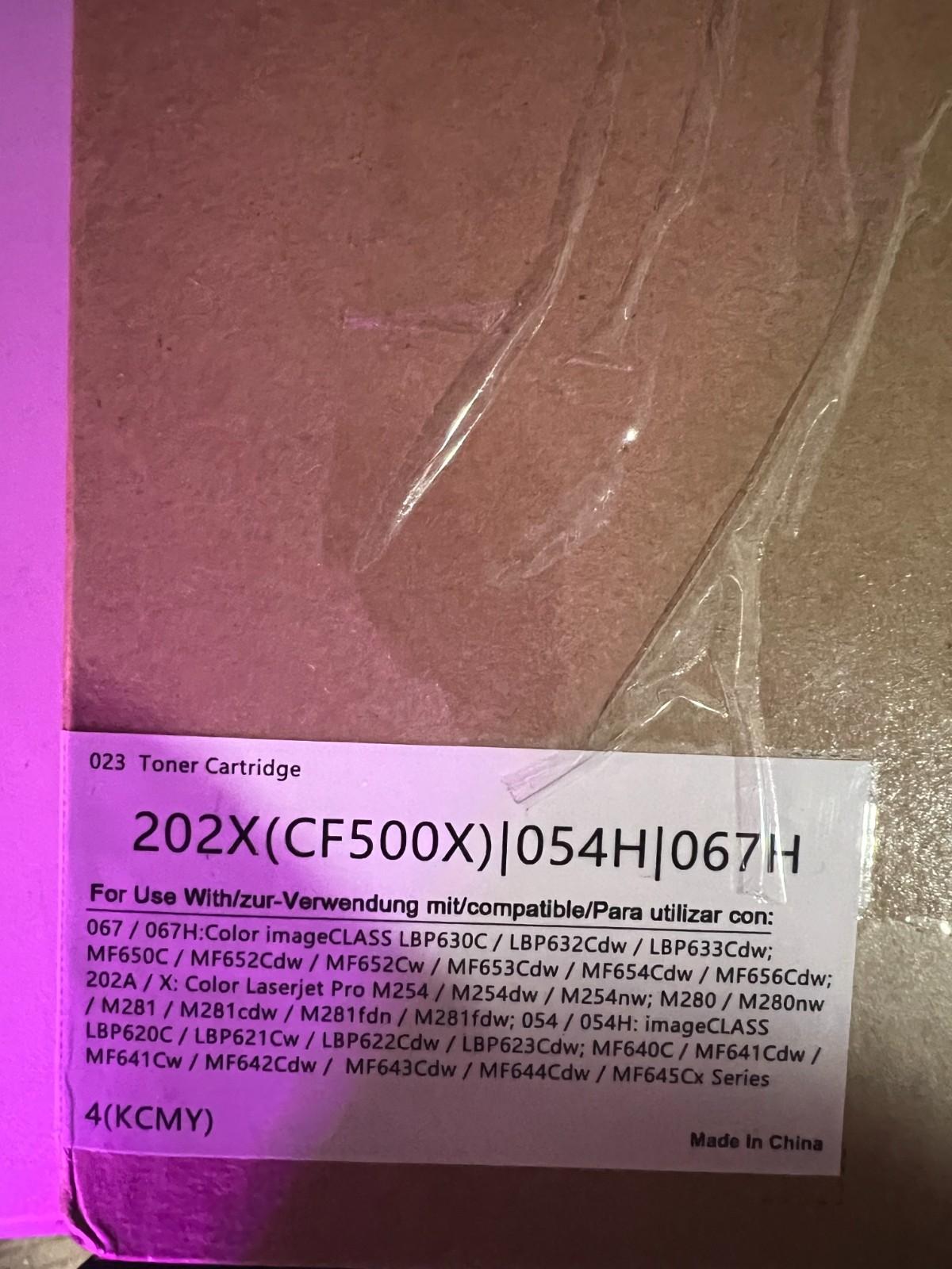 Open Box Sealed Toner Compatable for HP and Canon 202X CF500x 054H Black