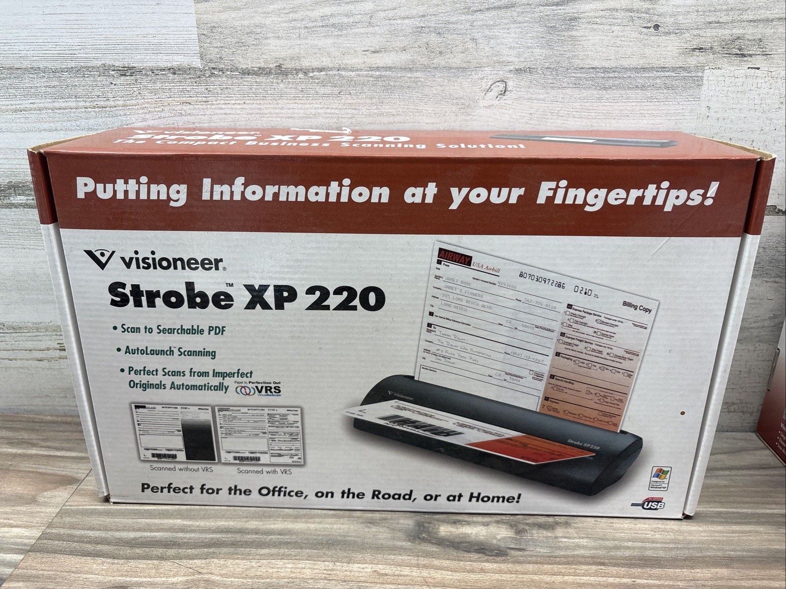 Visioneer Strobe XP-220 Scanner. 6 ppm Color Sealed