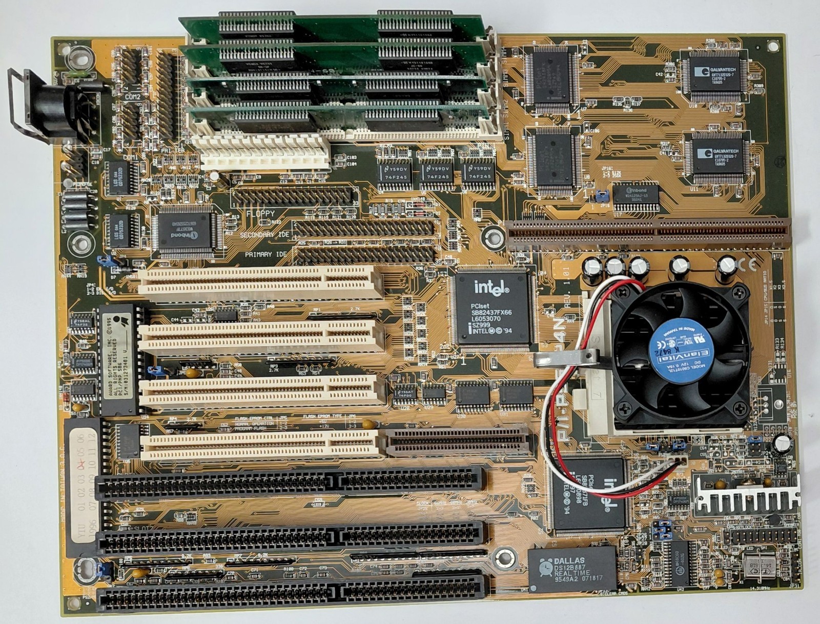 ASUS P/I-P55TP4N Socket 7 ISA Retro Motherboard + Intel Pentium 100MHz + 32MB RAM