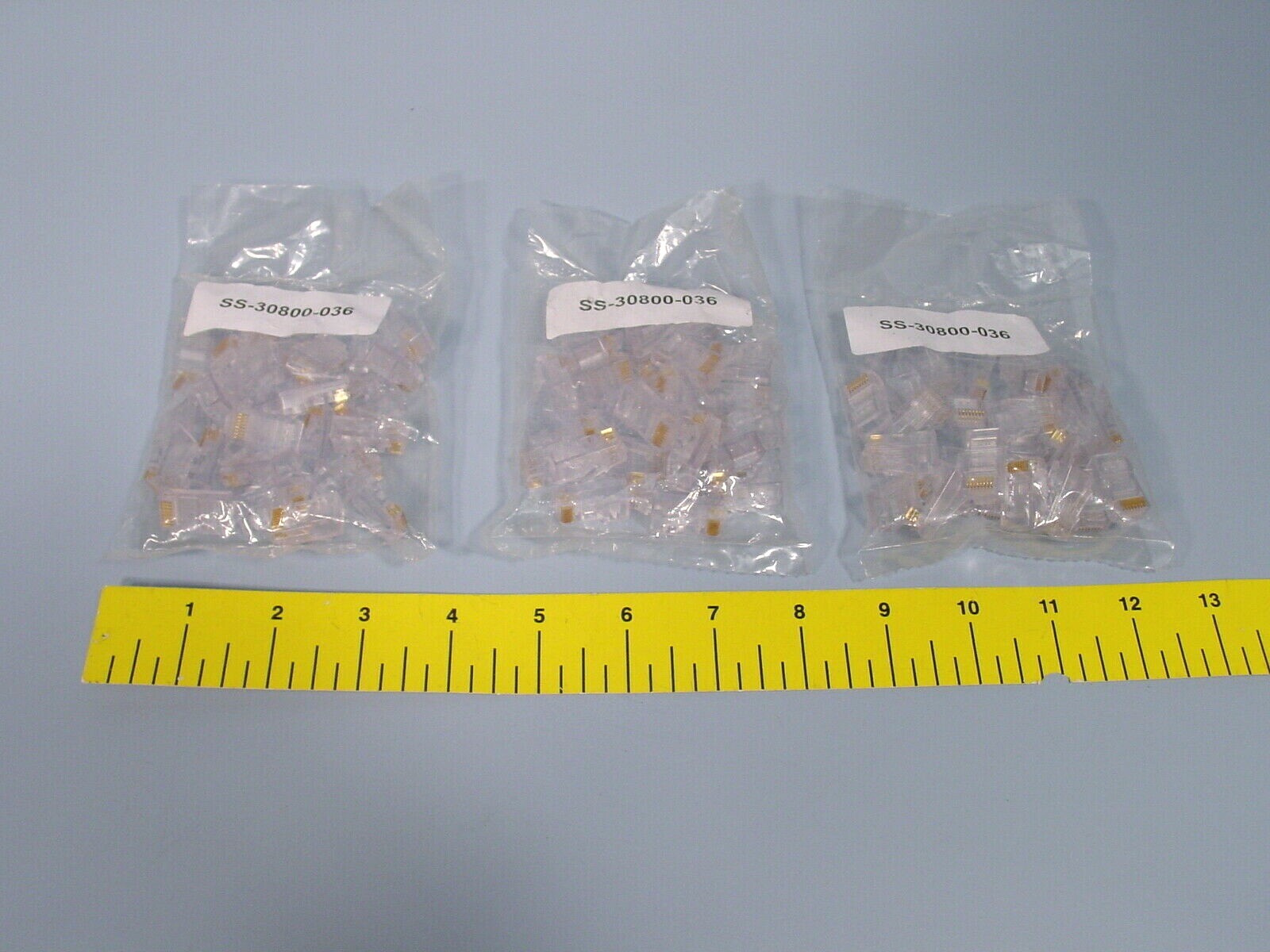 3 Bags of 20 Stewart Connector SS-30800-036 Modular Connectors; RJ45 8p8c