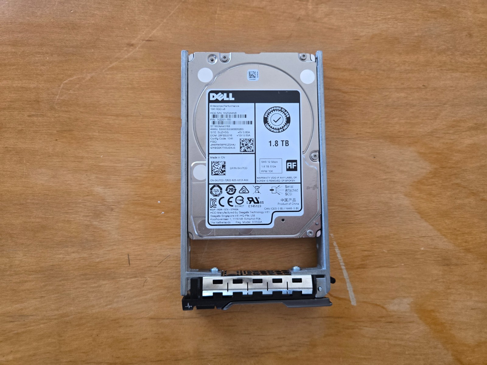 Dell SAS 2.5" 1.8TB 10K RPM 12Gb/s 0VJ7CD ST1800MM0168