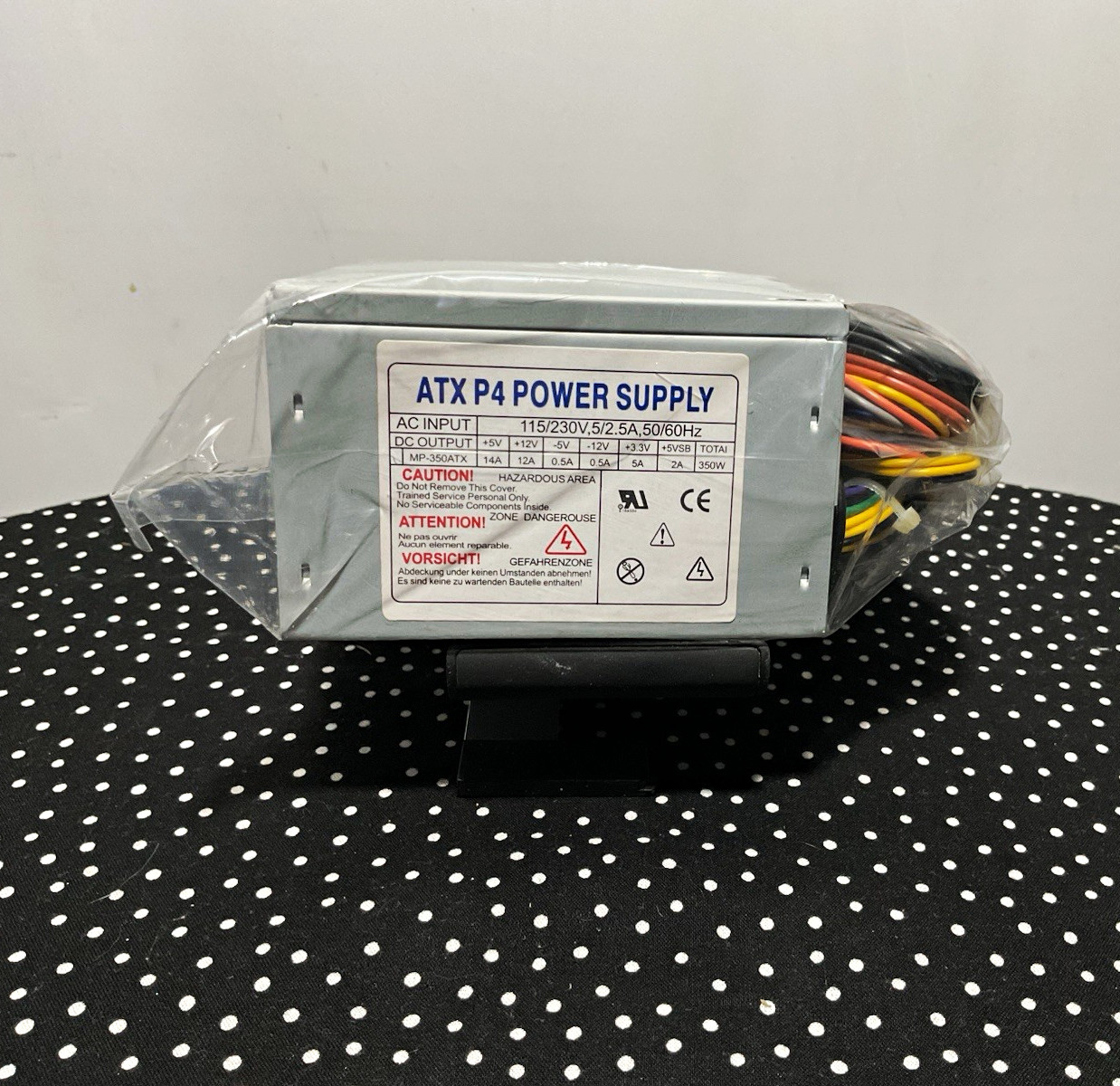 SFX ATX P4 350W Power Supply MP-350ATX 24-Pin SATA 1 Fan Silver 115V/230V