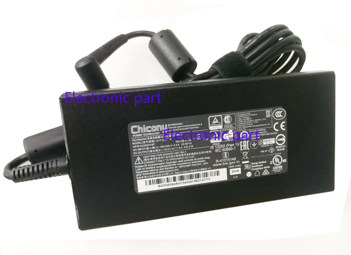 Chicony 230W AC Adapter Charger For Fujitsu Celsius H780 Power Supply 7.4mm
