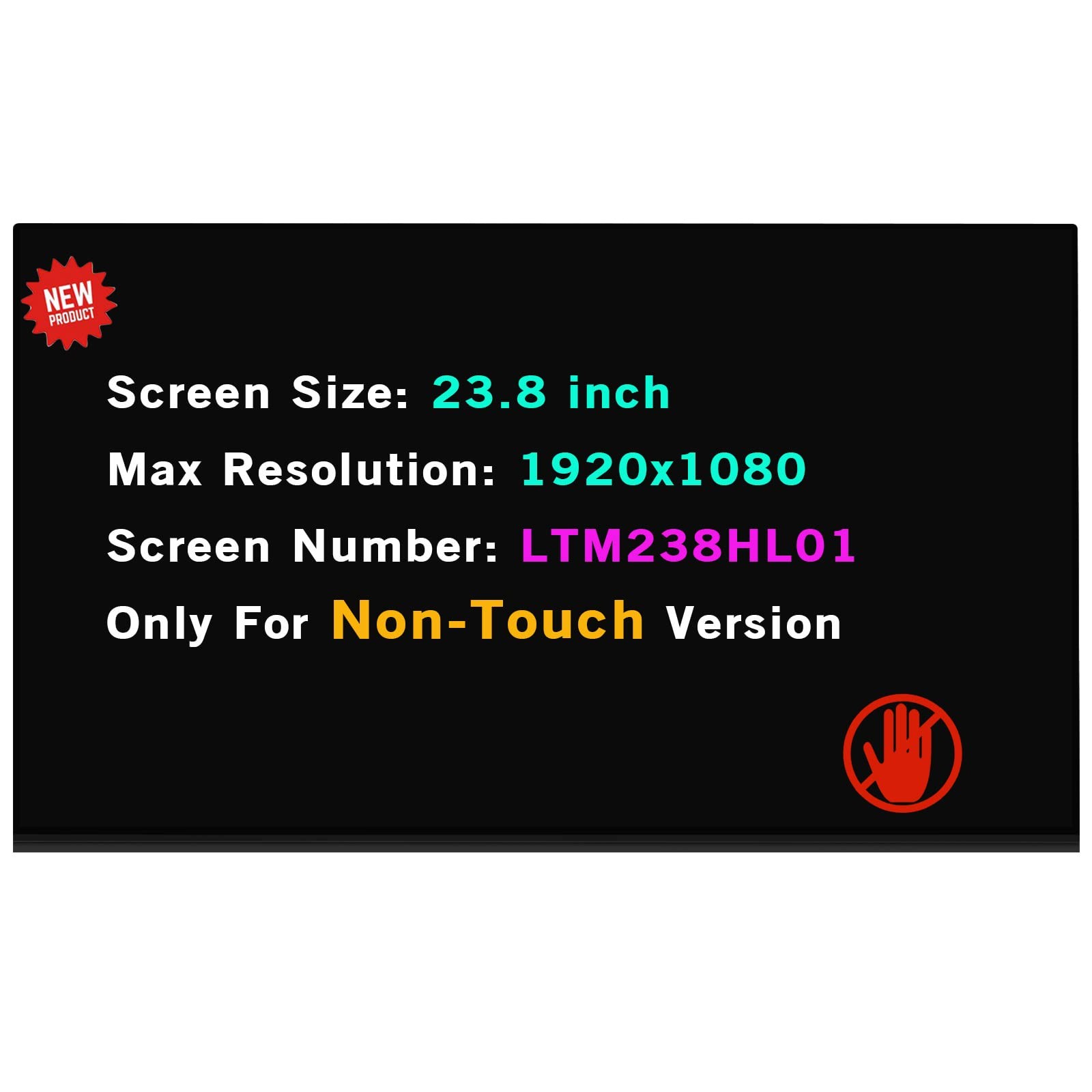 FHD LTM238HL06 LCD Replacement for HP Eliteone 800 G5 Display Panel Screen 23.8"