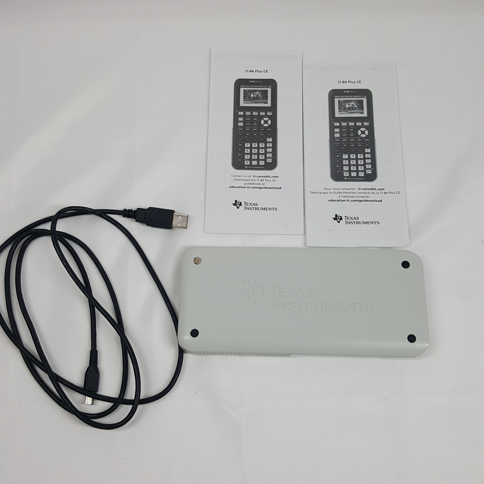 Texas Instruments TI-84 Plus CE Graphing Calculator USB Cable Manuals