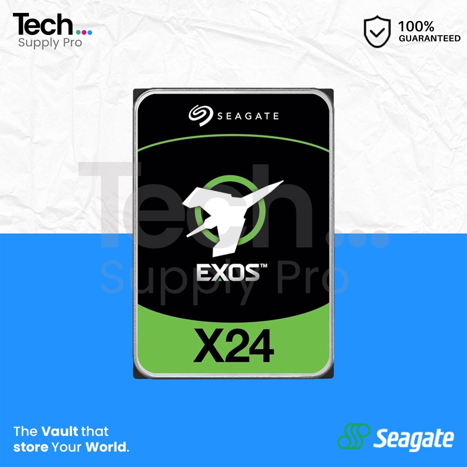 ST24000NM002H Seagate Exos X24 24TB 7.2K RPM SATA 512MB 6GB/s 3.5" Hard Drive
