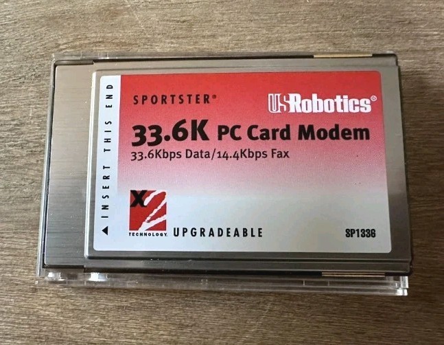 US ROBOTICS SP1336 SPORTSTER 33.6K PC CARD 33.6KBPS DATA/14.4KBPS