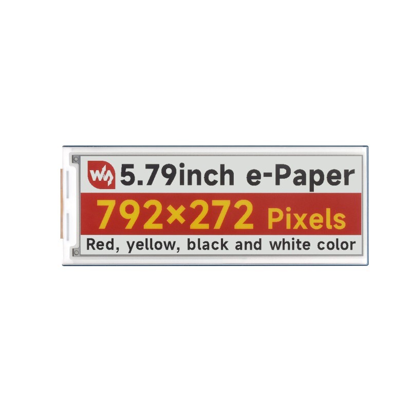 5.79inch E-Paper Module (G) 792x272 E-ink Display Red Yellow Black White SPI