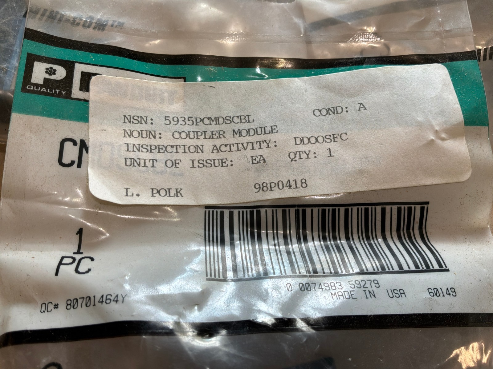 CMDSCBL Panduit Mini-Com SC Duplex Fiber Coupler Lot of 5 NOS