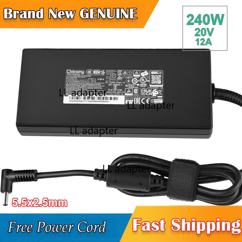 Genuine 240W AC Adapter Charger For Gigabyte Aorus 17 BSF BSG BSF-73US654SH 2024