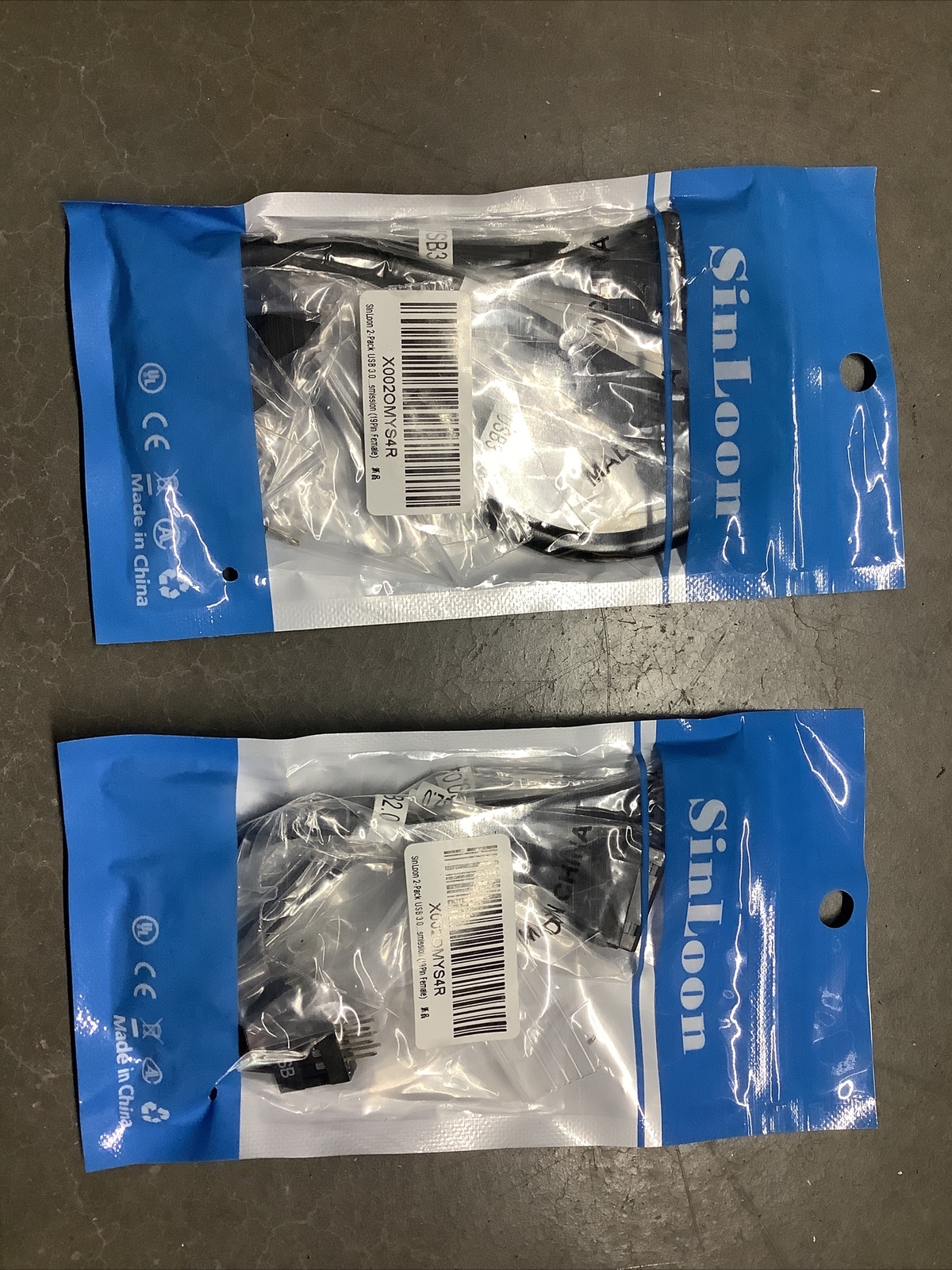 2x- 2 PACKS- SinLoon USB 3.0 Header to USB 2.0